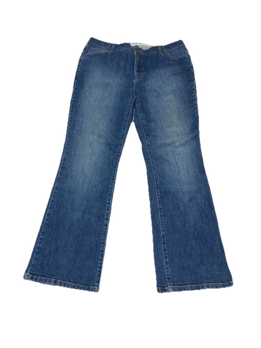 Lands End Women’s Original Fit Classic Waist Boot Leg Jeans Blue Size 16